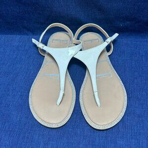 Lightly worn size 10  White Vinyl Elle sandals